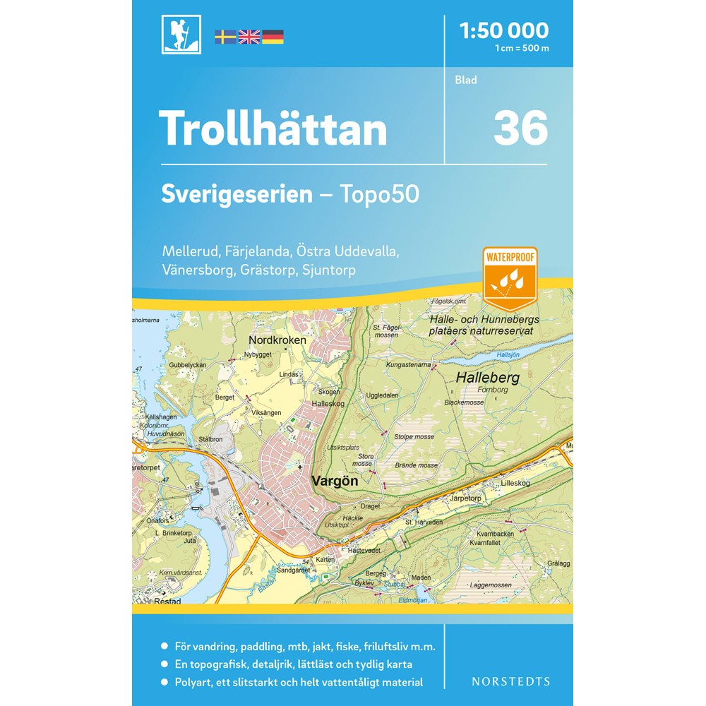 36 Trollhättan Sverigeserien 1:50 000